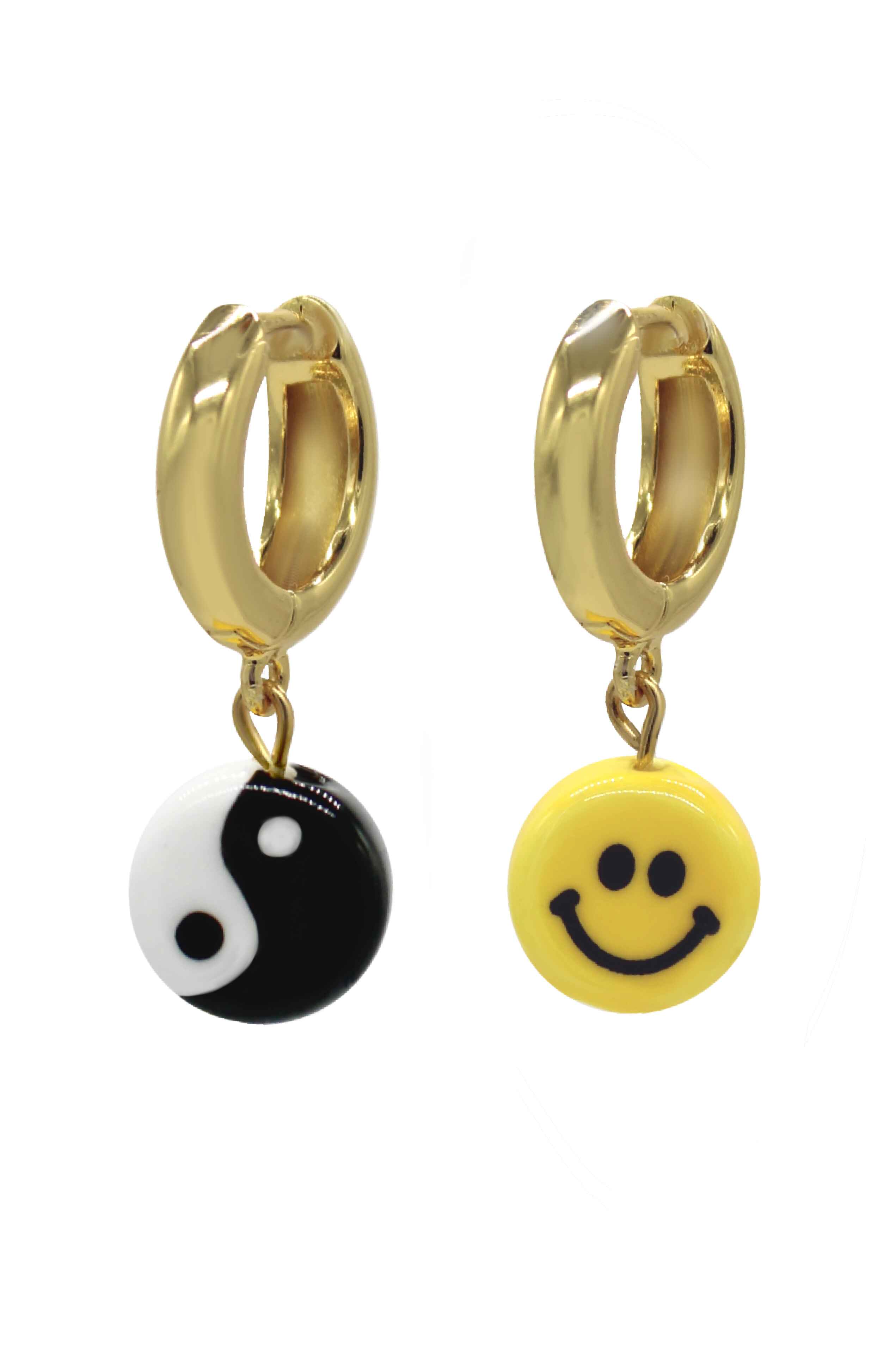 Yin Yang & Smile Earrings.
