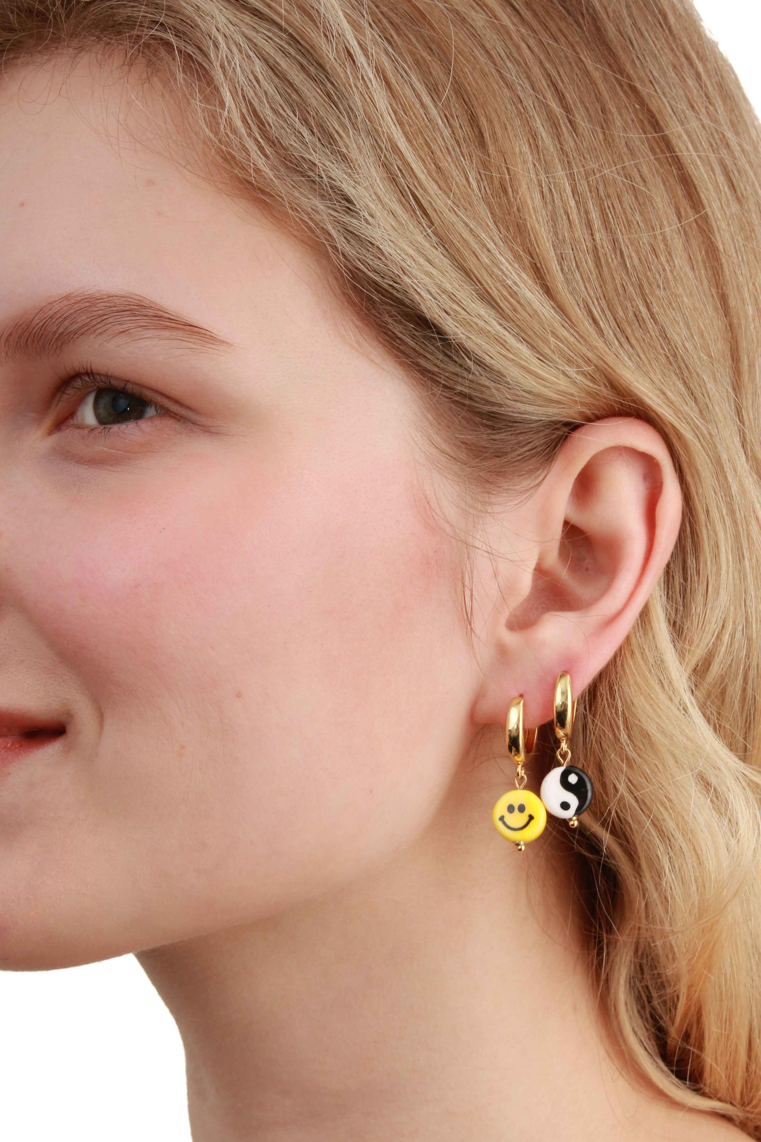 Yin Yang & Smile Earrings.
