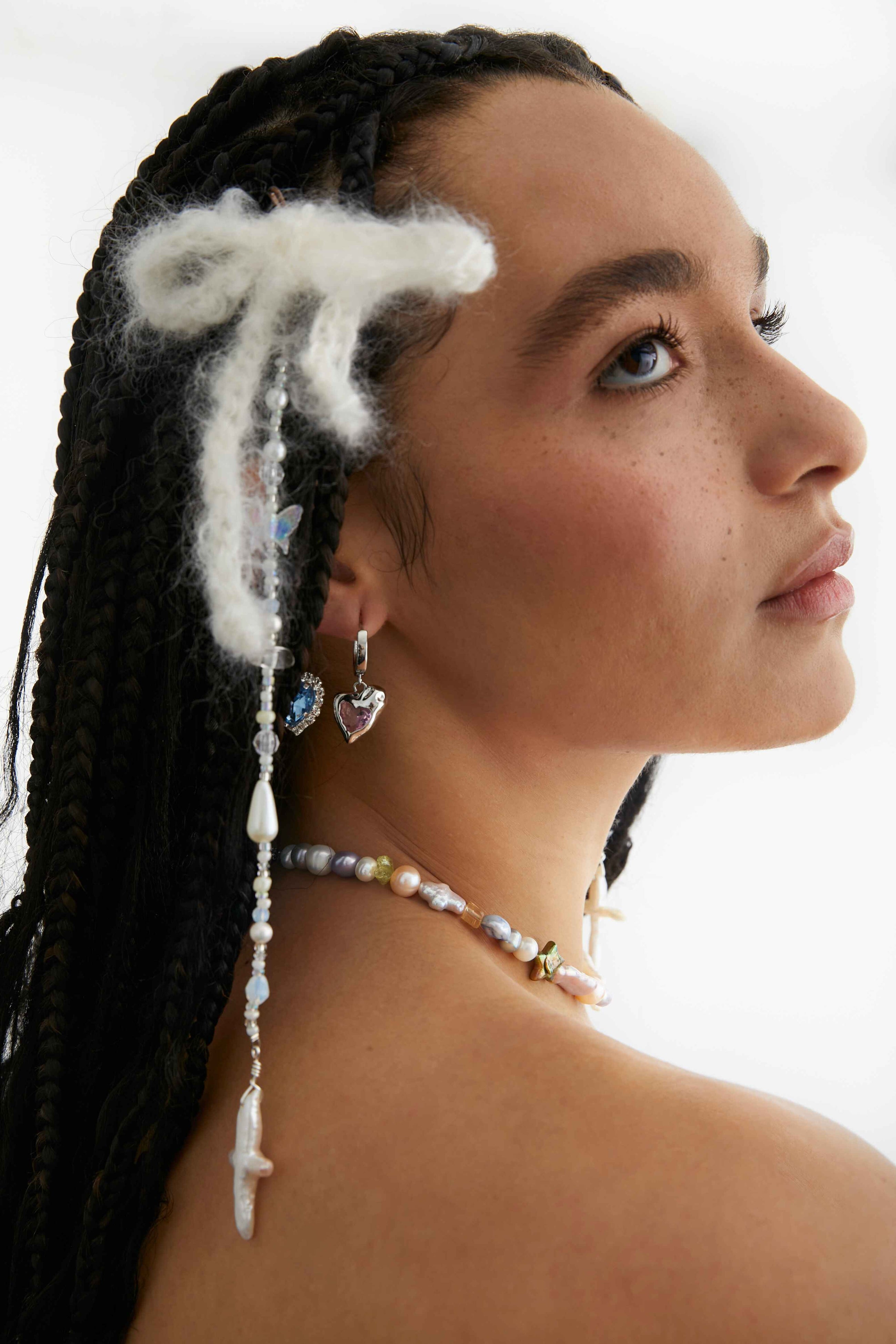 Liquid Pink Heart Earrings.