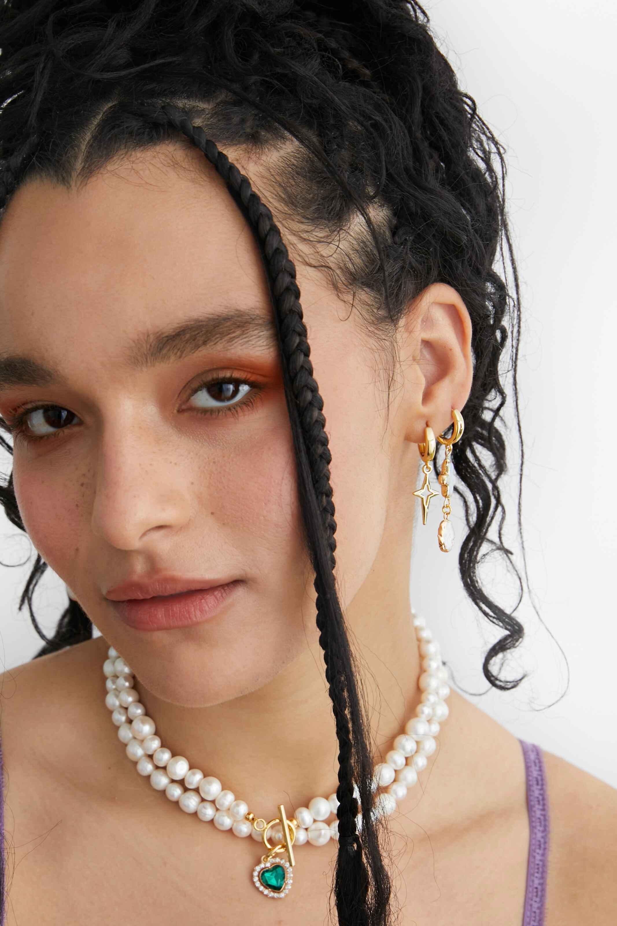 Gold Sparkle Earrings.