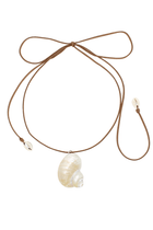 Seashell Suede Wrap Necklace