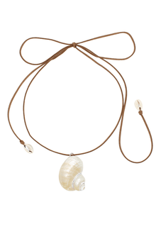 Seashell Suede Wrap Necklace