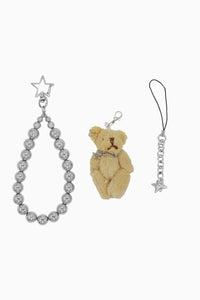 Teddy Bear Phone Strap Key Chain.