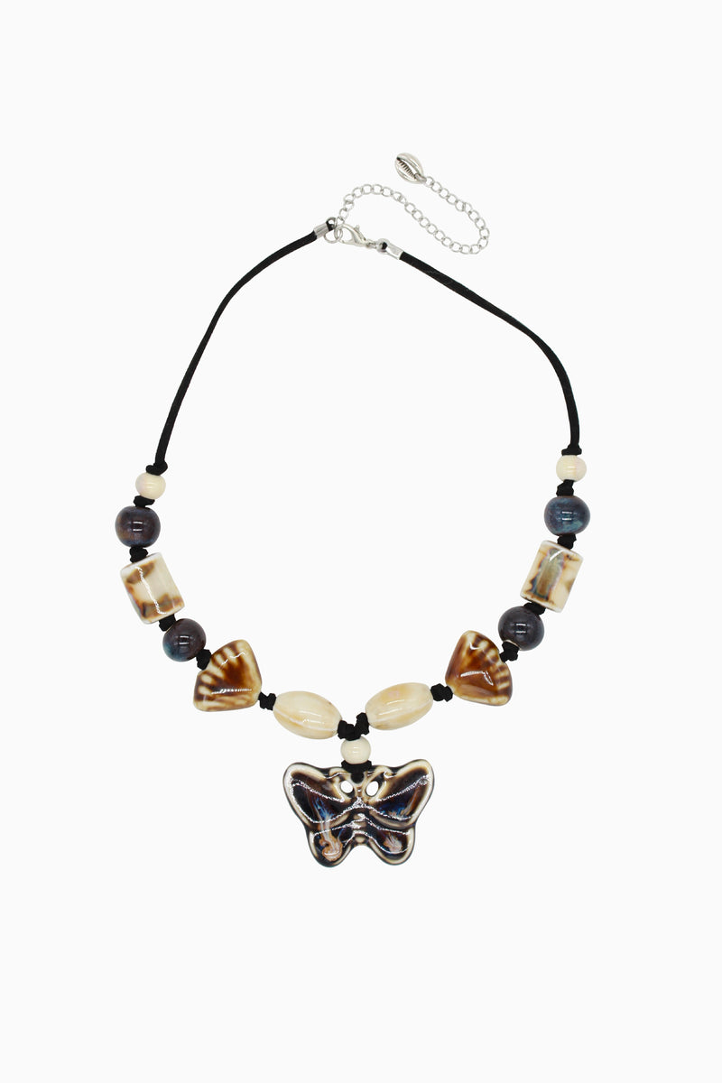 Ceramic Butterfly Necklace