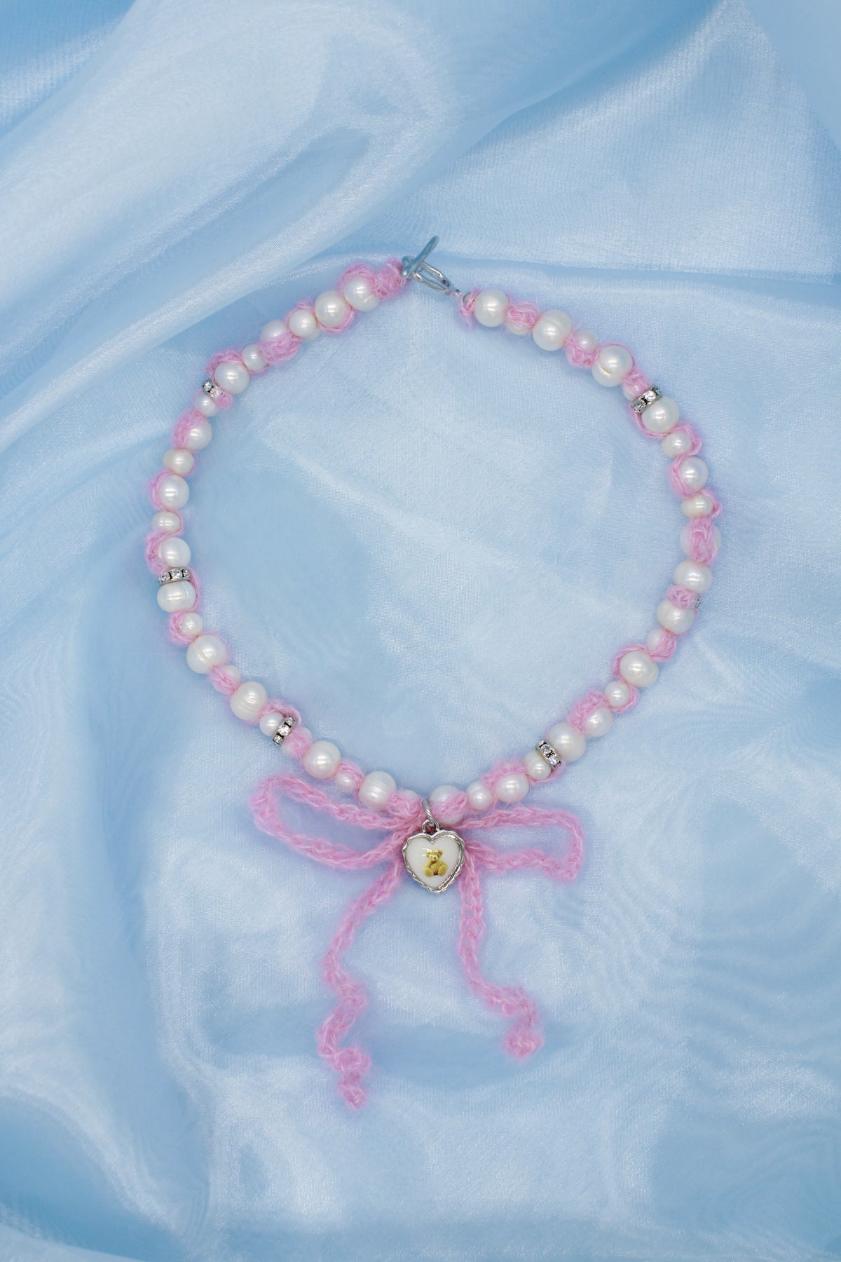 Crochet Cashmere Pearls Necklace