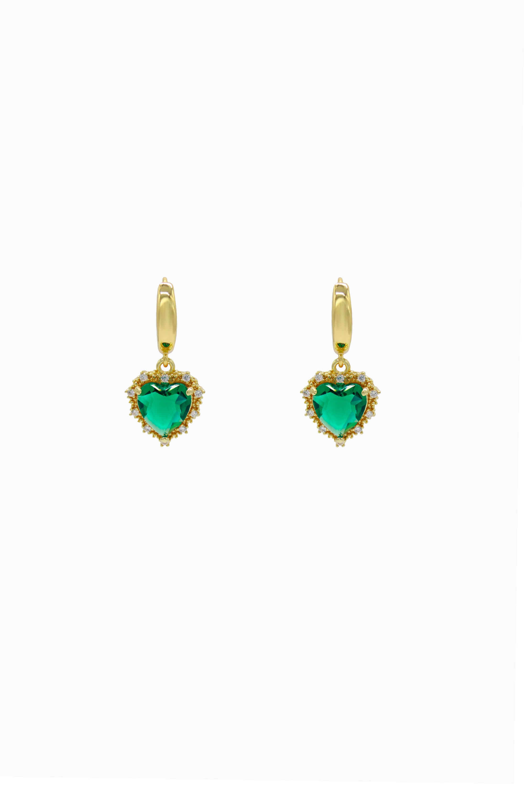 Bella Green Gold Earrings