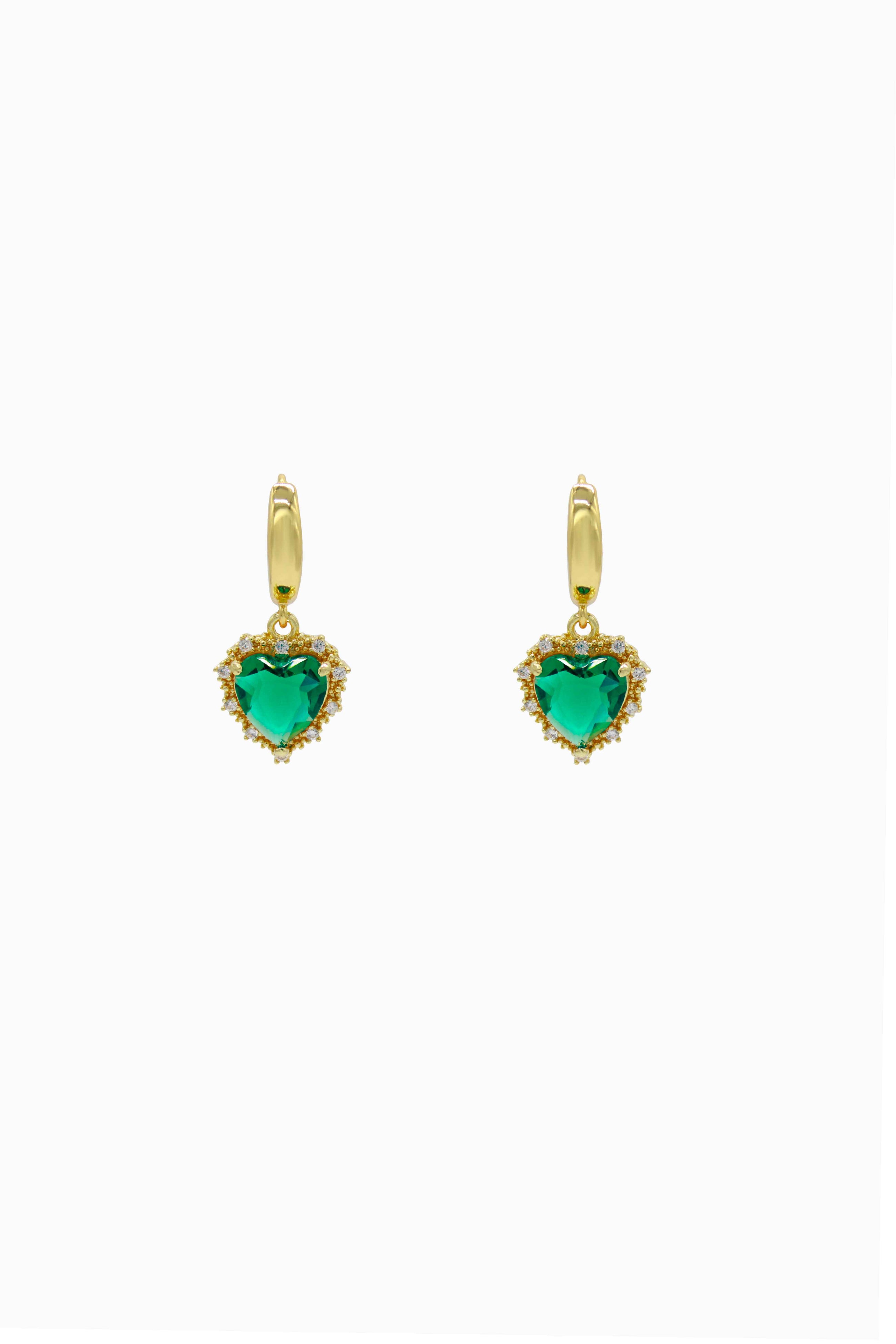 Bella Green Gold Earrings