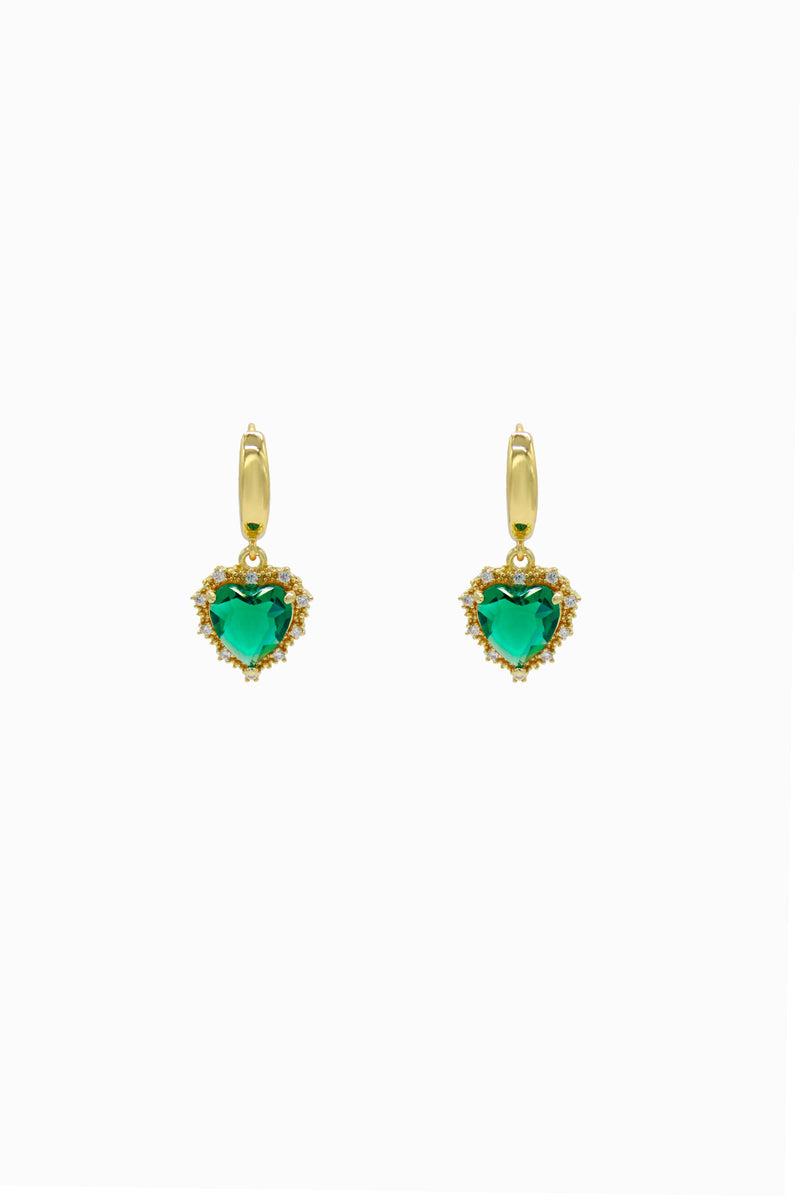 Bella Green Gold Earrings