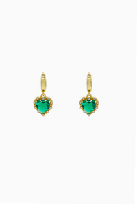 Bella Green Gold Earrings