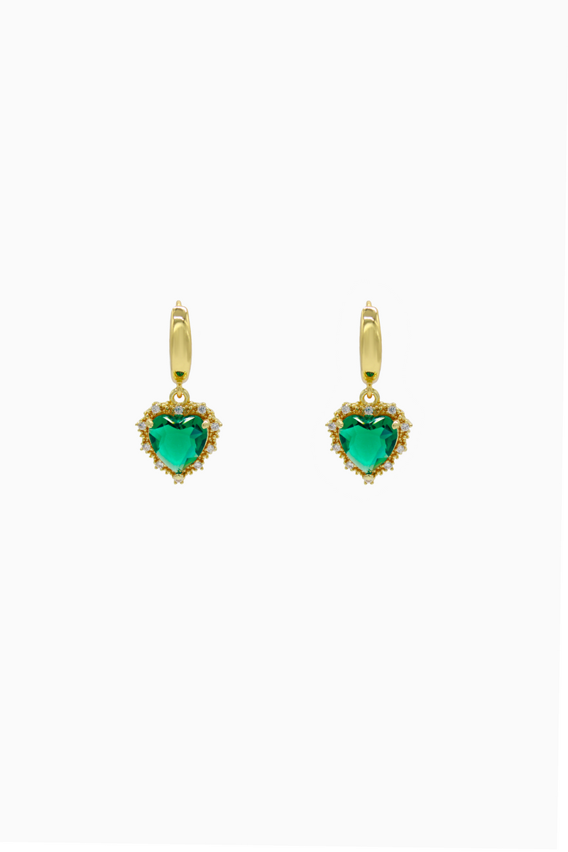 Bella Green Gold Earrings