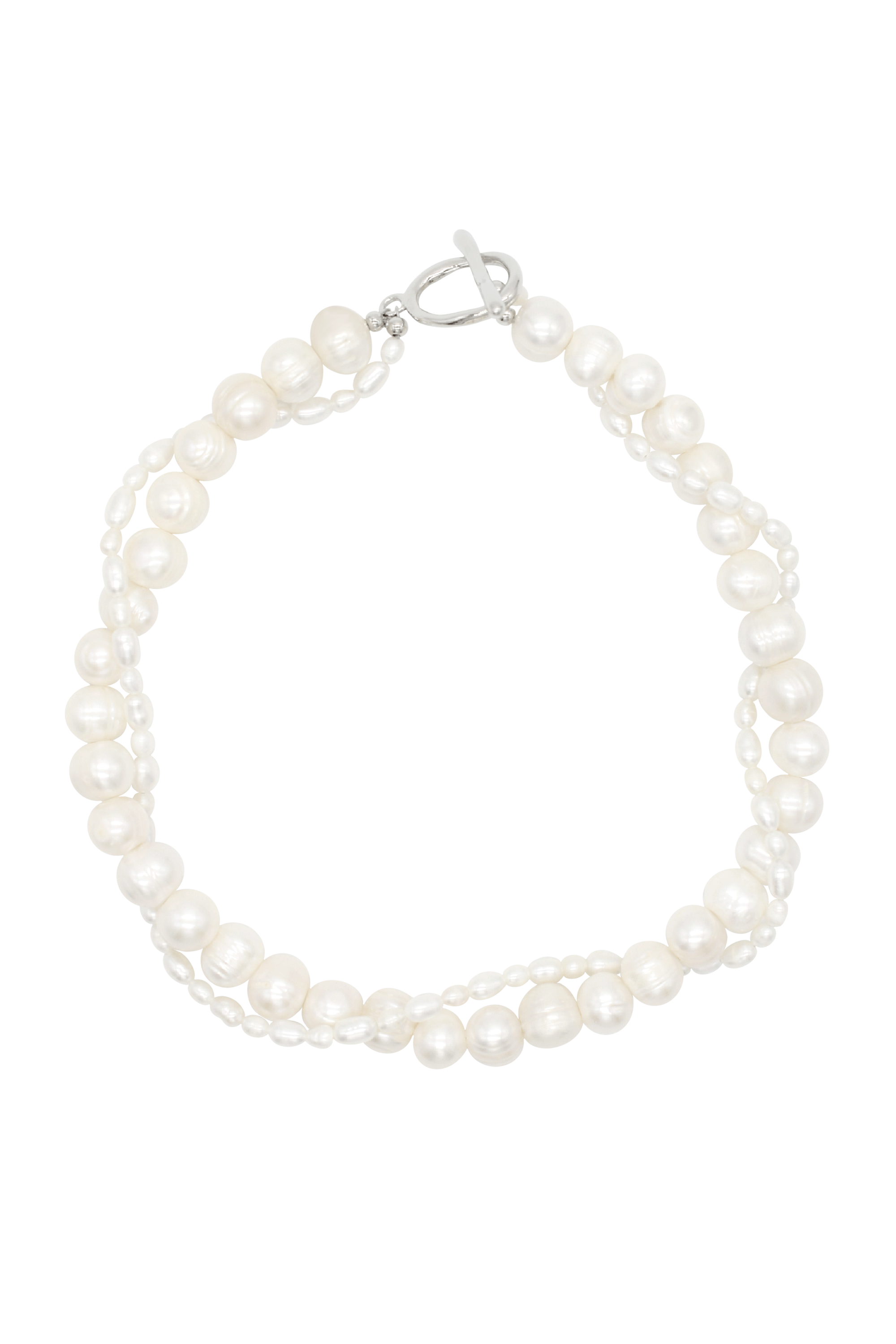 Noel - Double Pearl Necklace 16.5"