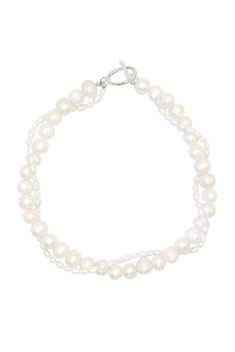 Noel - Double Pearl Necklace 16.5"