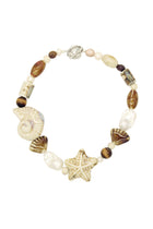 Ceramic Ivory Starfish Necklace.
