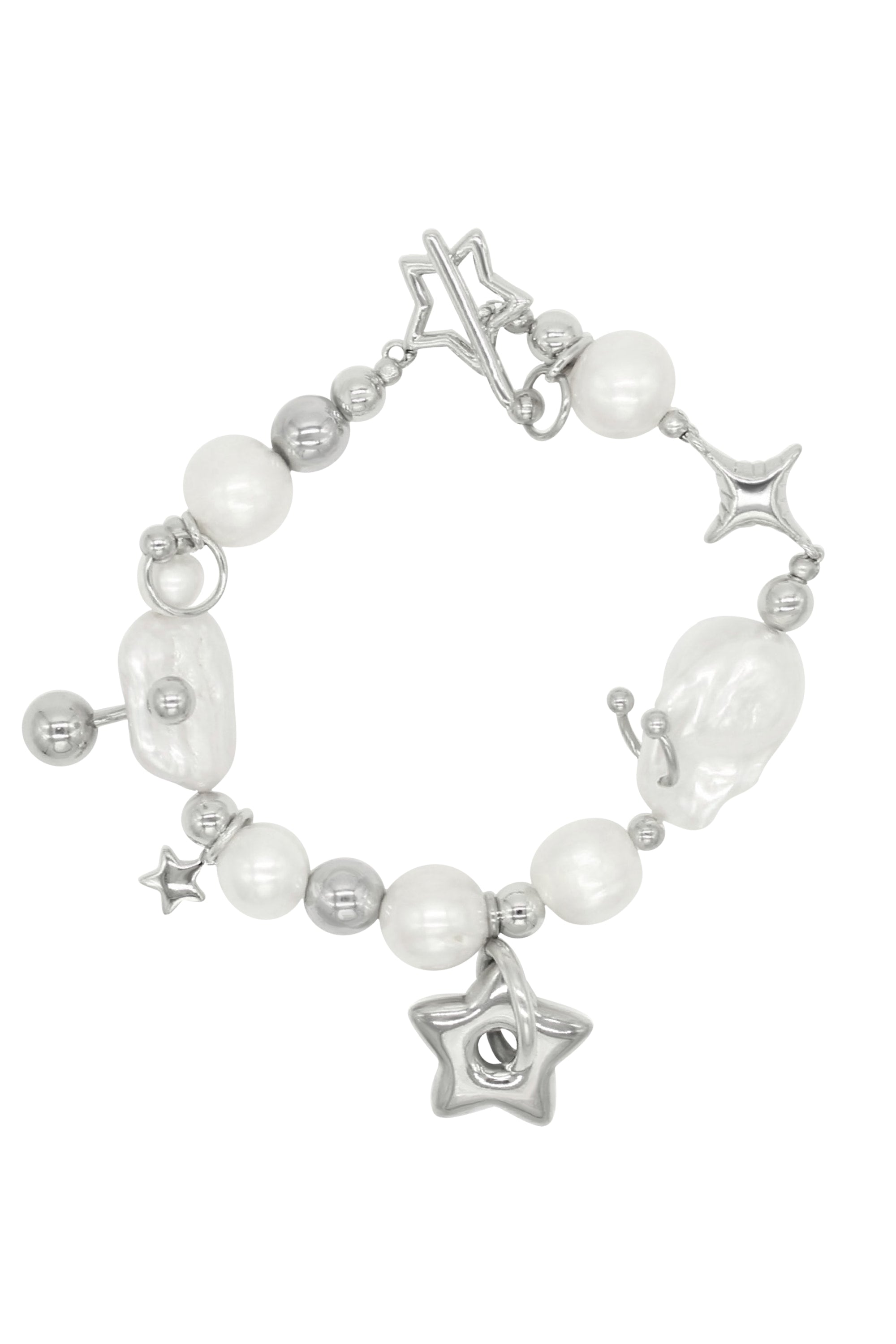 Baroque Pearl Piercing Bracelet.