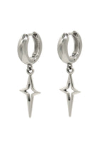 Sparkle Earrings - Huggie Earrings With Silver Sparkle Charm 1.3″