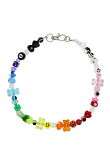Everything Rainbow - Multicolor Necklace With Various Beads 16.0″