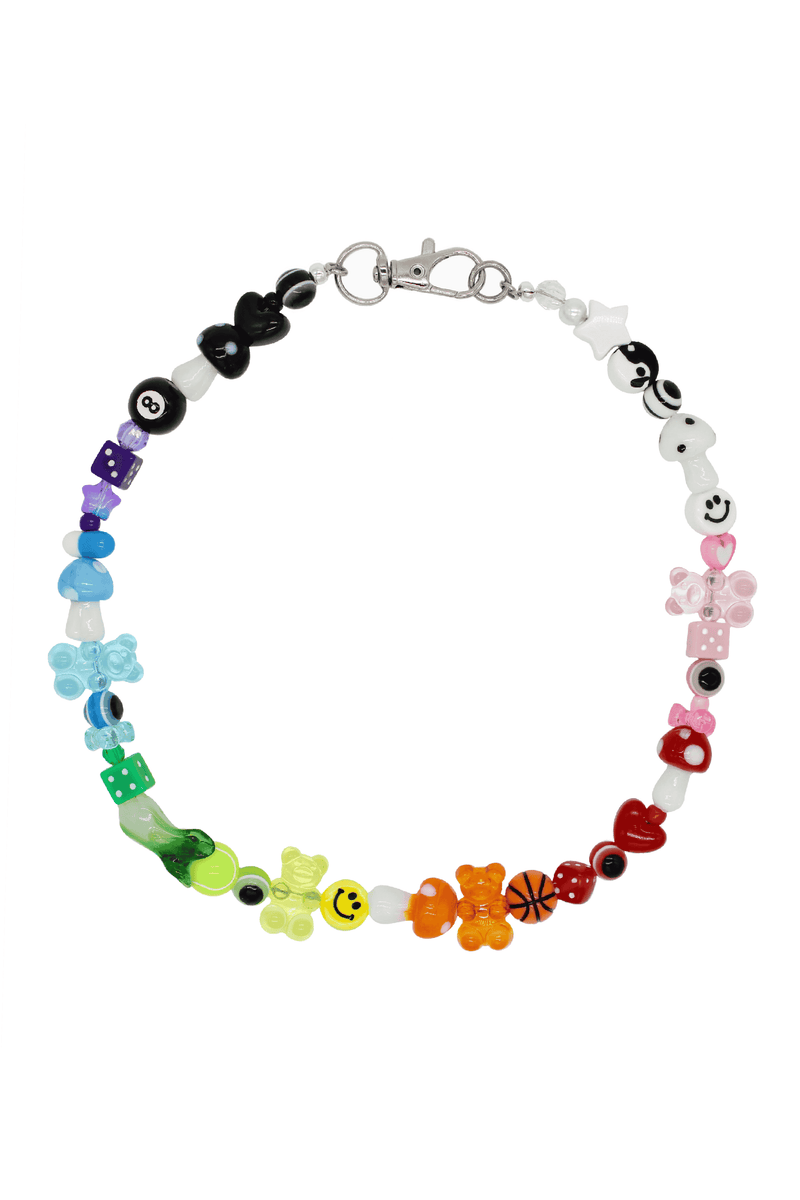Everything Rainbow - Multicolor Necklace With Various Beads 16.0″