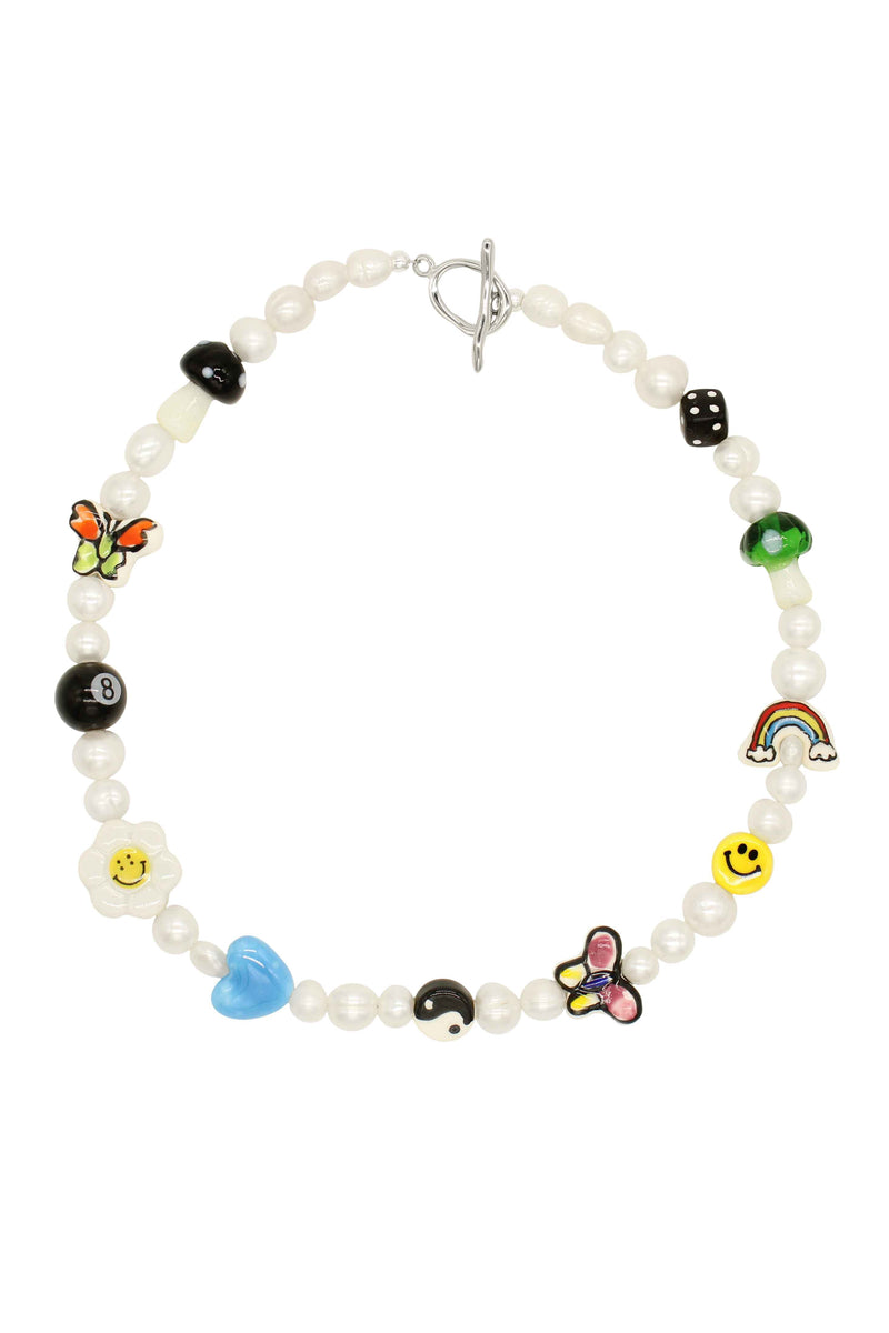 Effy - Pearl Necklace With Ceramic Butterfly 15.0″