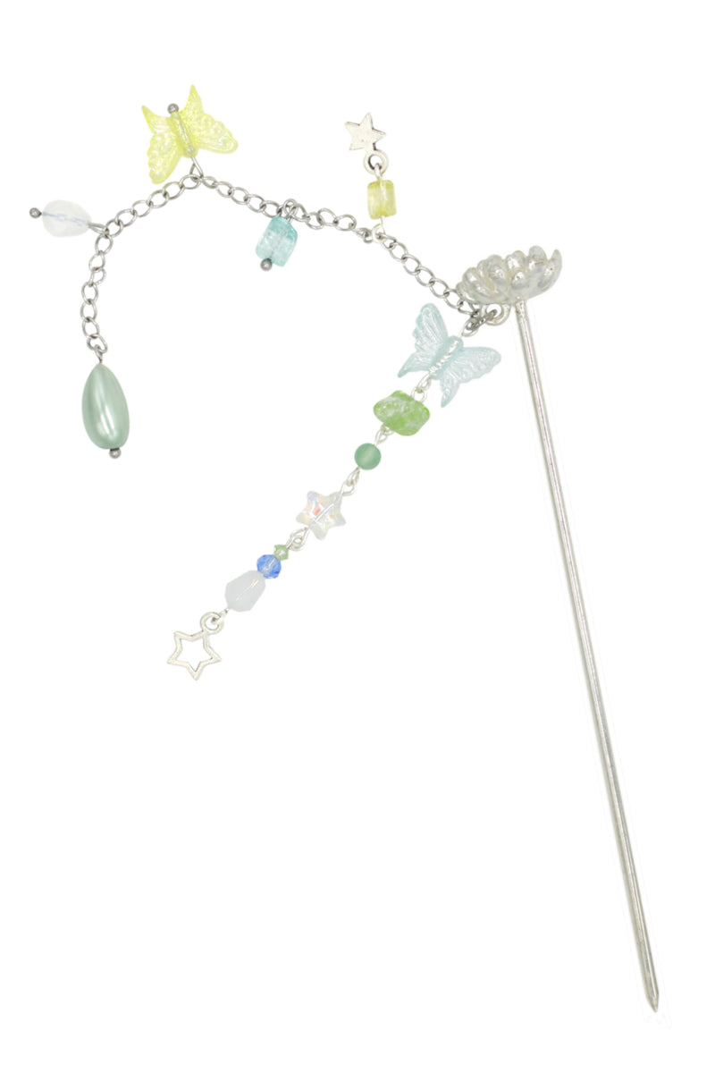 Pixie - Steel Hair Pin With Acrylic Charms