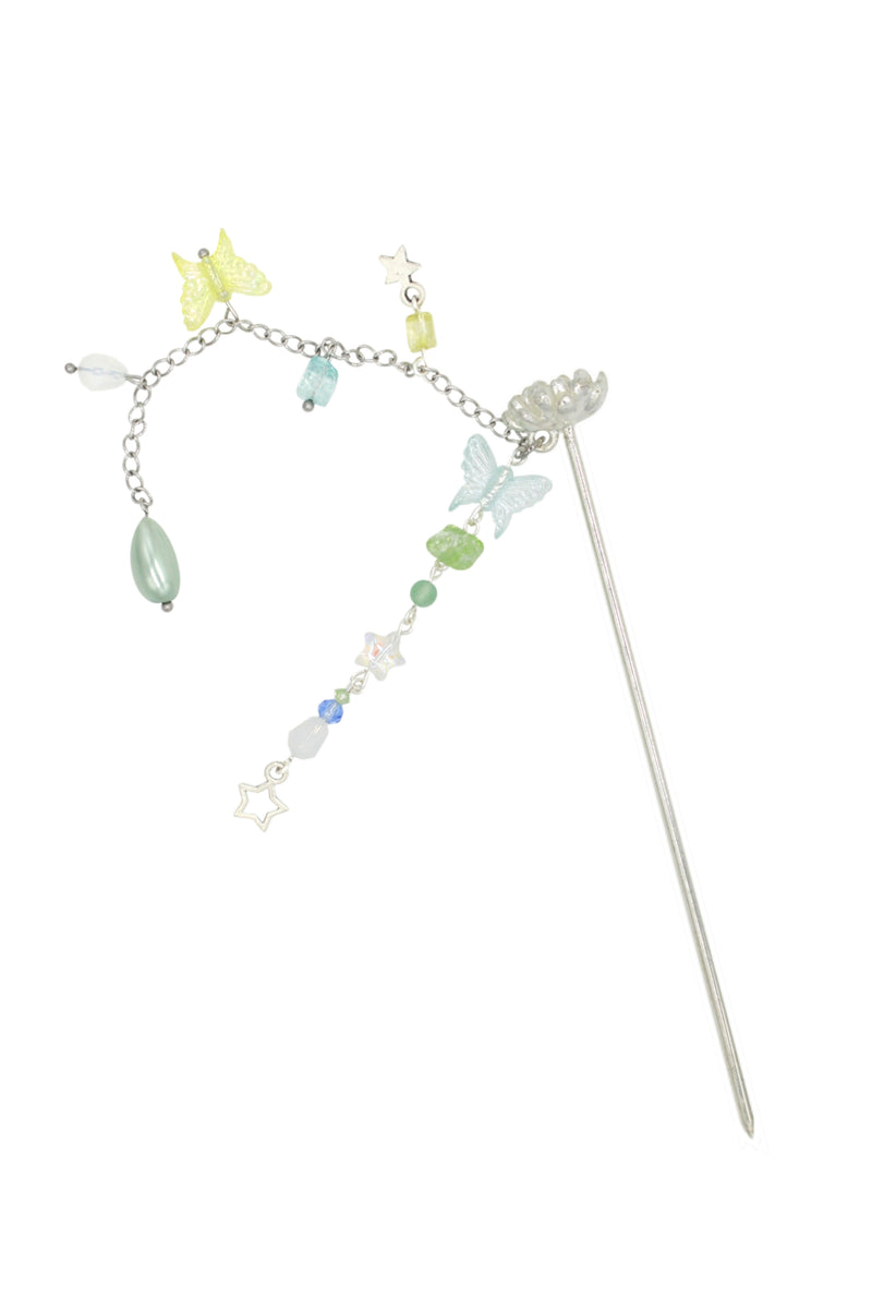 Pixie - Steel Hair Pin With Acrylic Charms