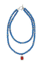 Léna - Freshwater Blue Pearl Double Necklace.