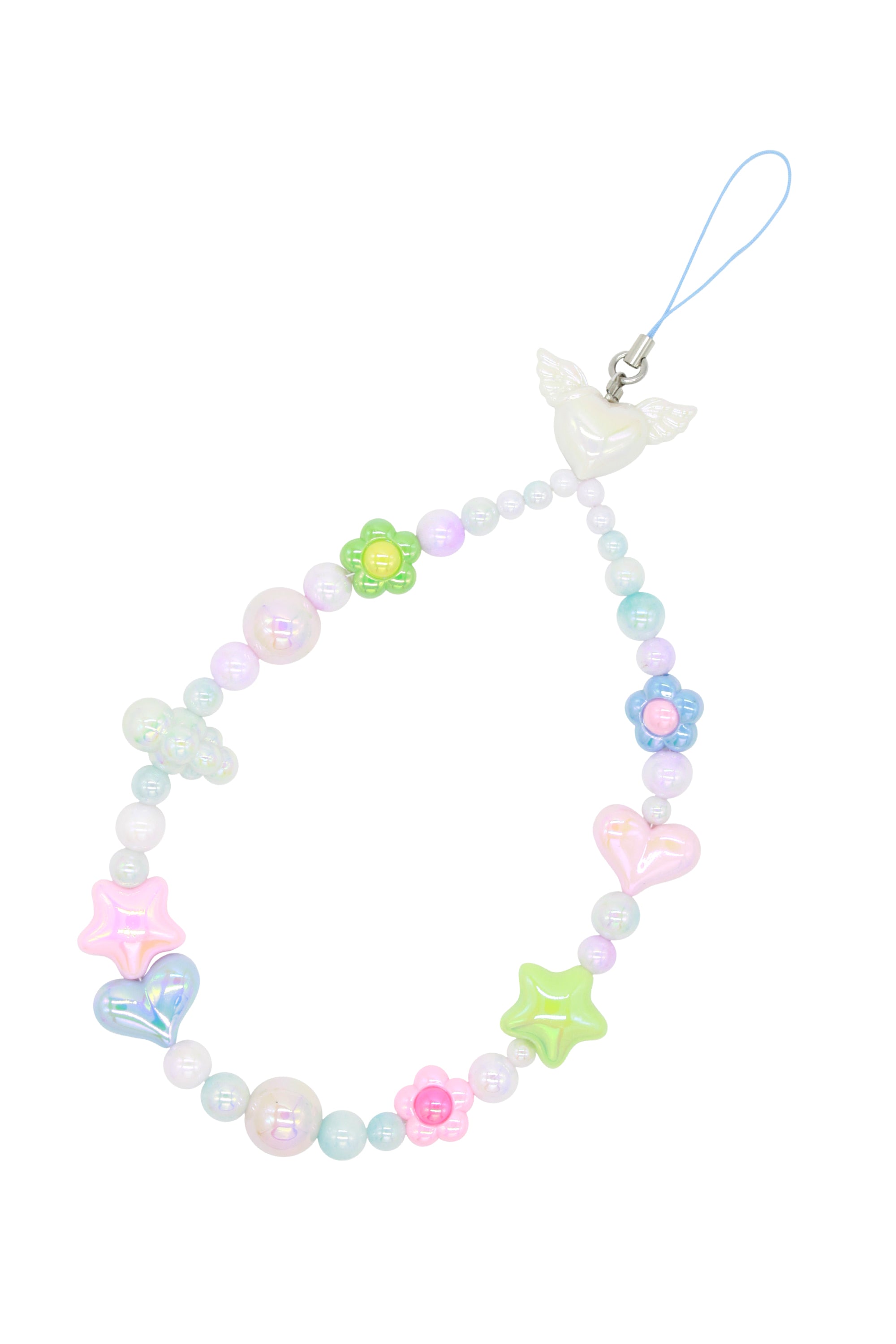 Kawaii - Multicolor Various Shape Beads Phone Strap 8.0″.