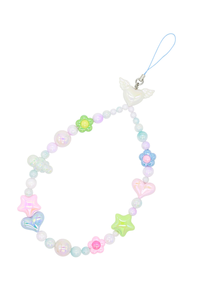 Kawaii - Multicolor Various Shape Beads Phone Strap 8.0″.