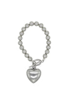 Estelle - Steel Bracelet With Heart Charm.