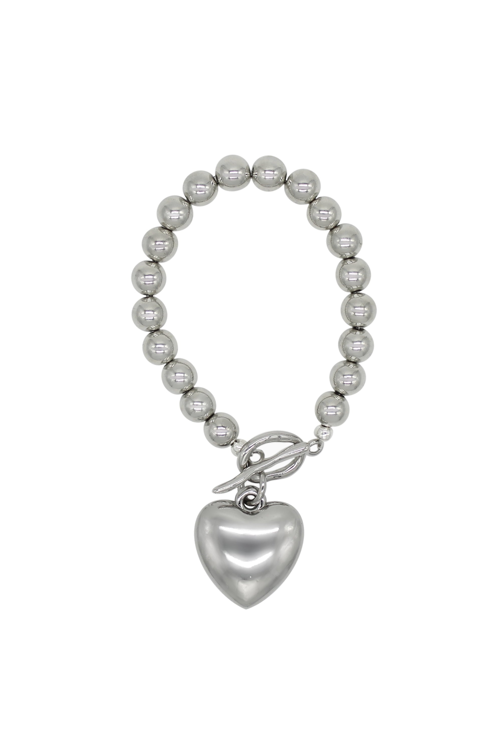 Estelle - Steel Bracelet With Heart Charm.
