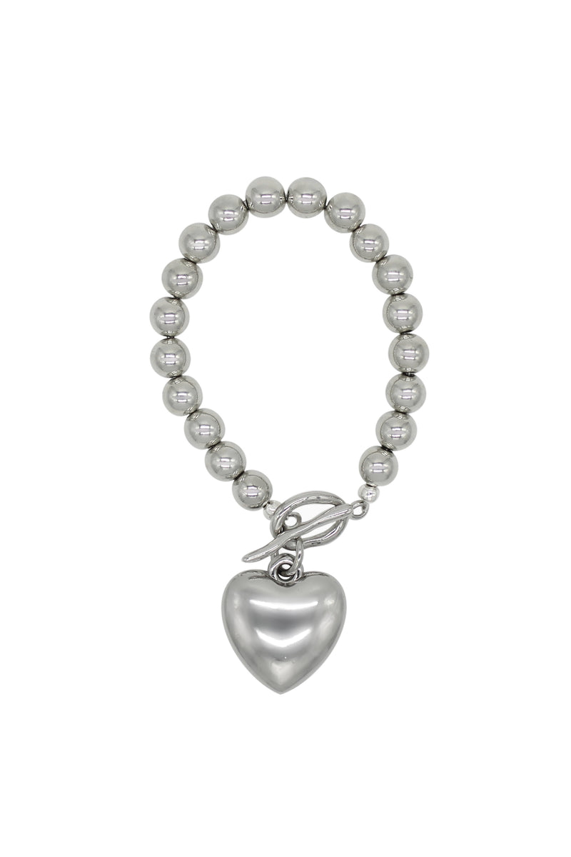 Estelle - Steel Bracelet With Heart Charm