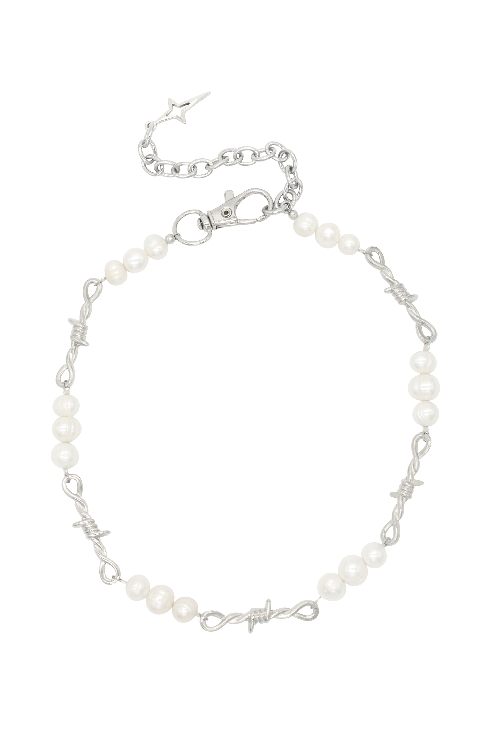 Wire Choker - Freshwater Pearl and Wire Choker 15.5″.