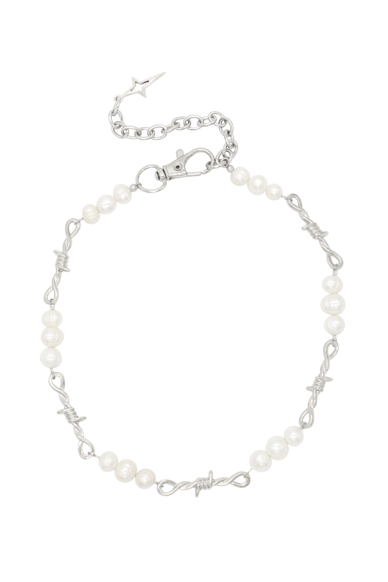 Wire Choker - Freshwater Pearl and Wire Choker 15.5″.