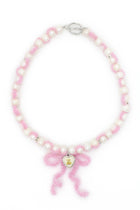 Crochet Cashmere Pearls Necklace