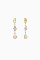Gold Pearls Earrings.