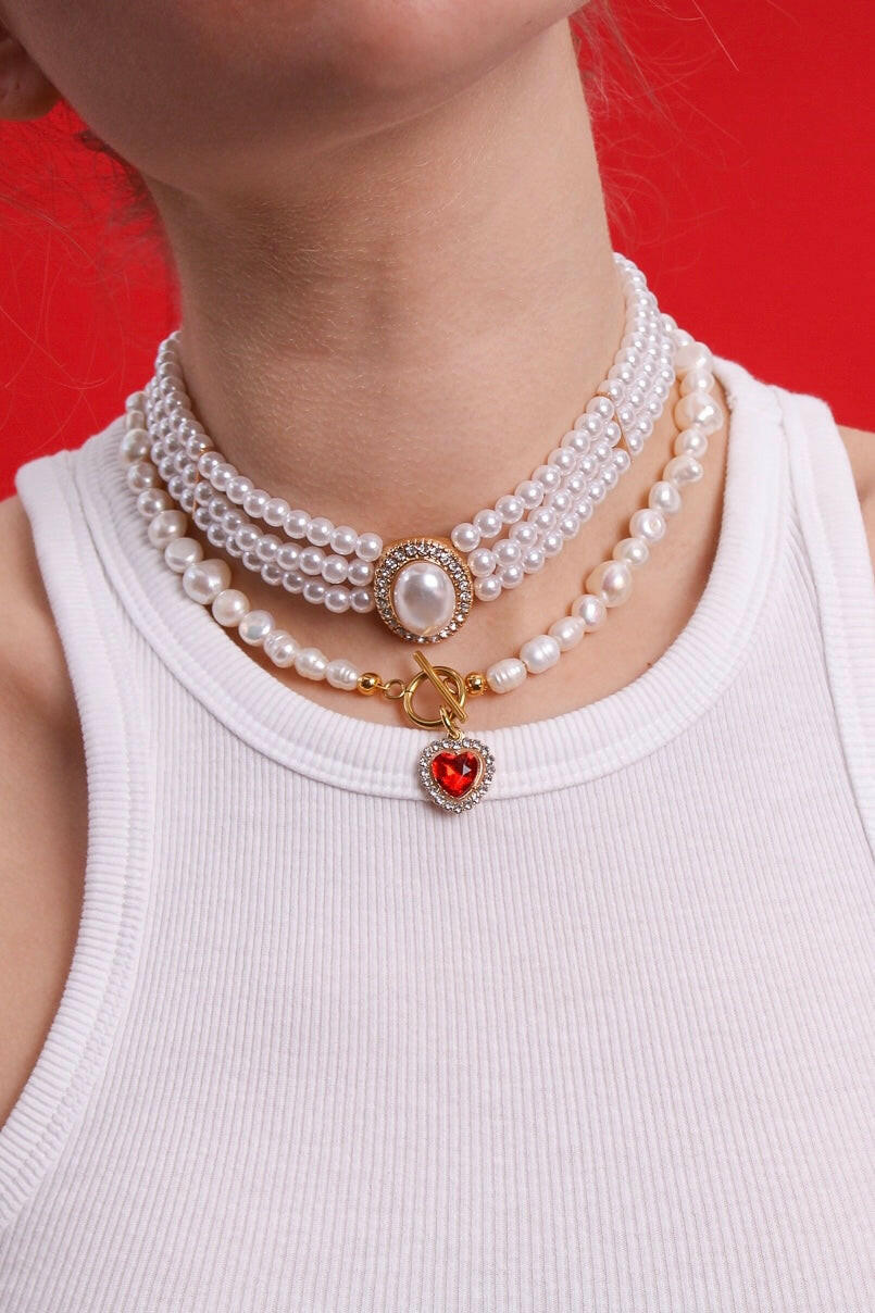 Milena Red Necklace.