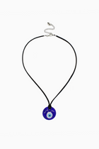 Evil Eye Suede Necklace.