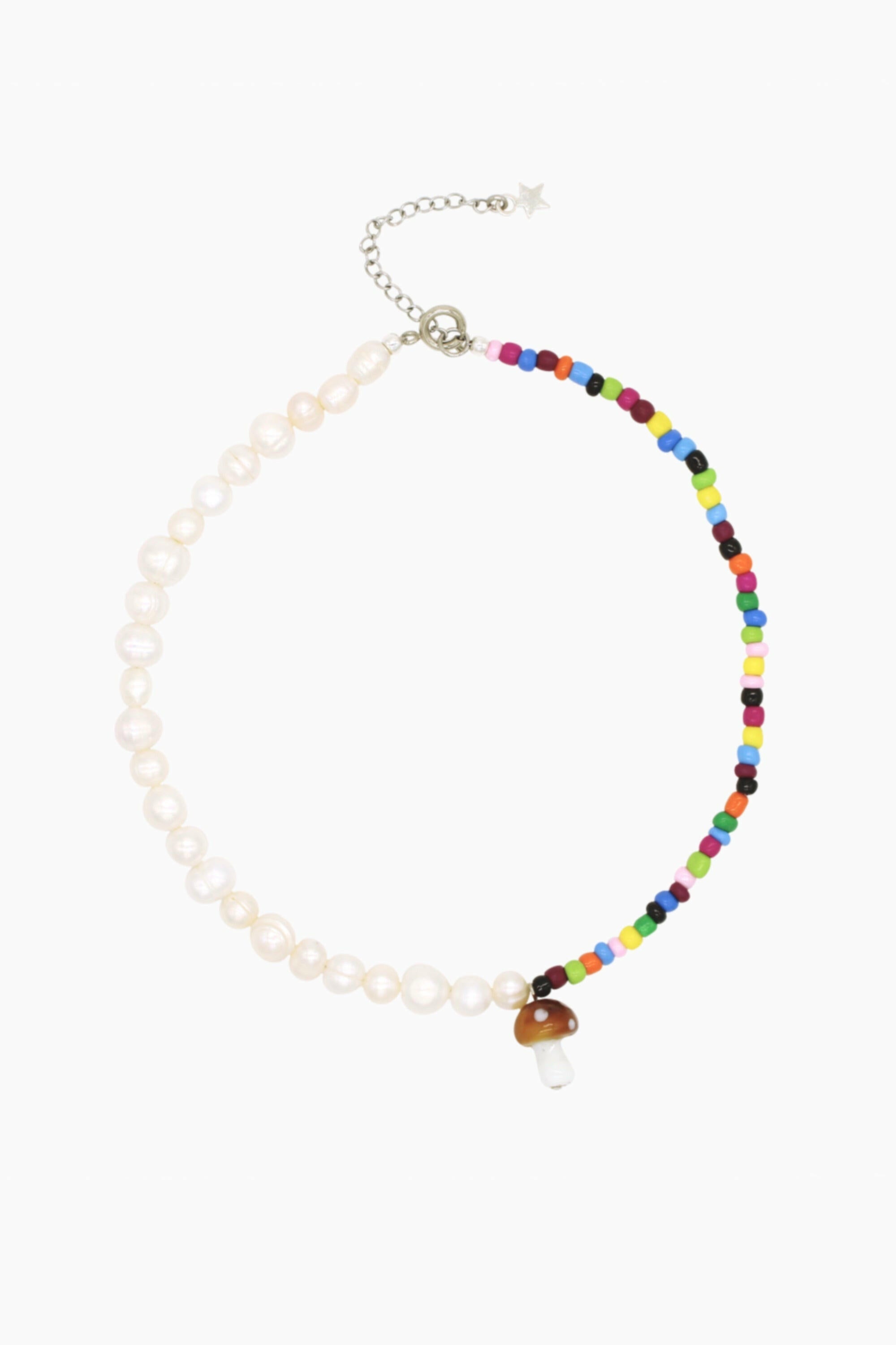 Pearls & Rainbow Necklace.