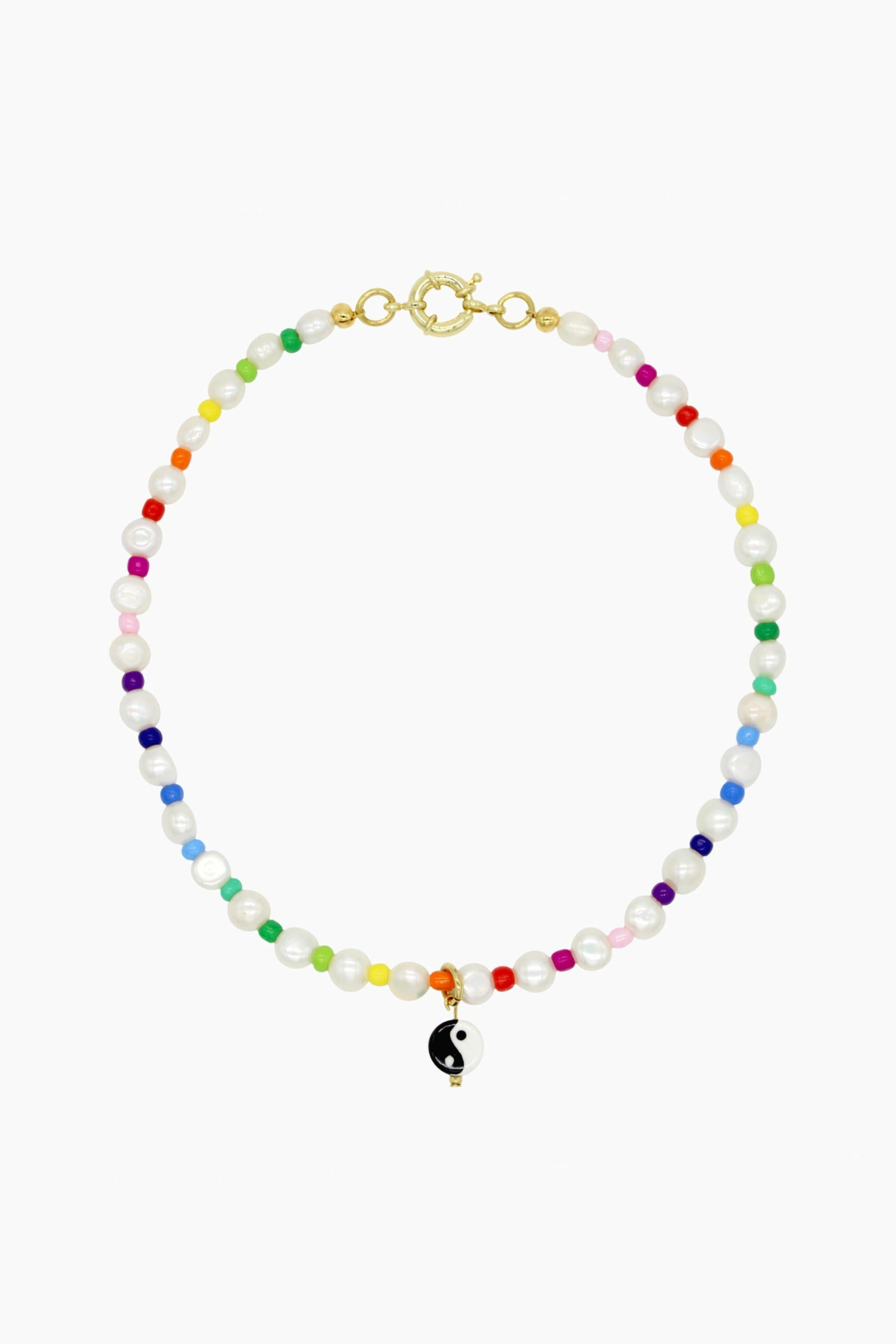 Yin Yang Rainbow Necklace.